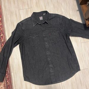 Men’s Levi's Black/Charcoal Button Down Shirt